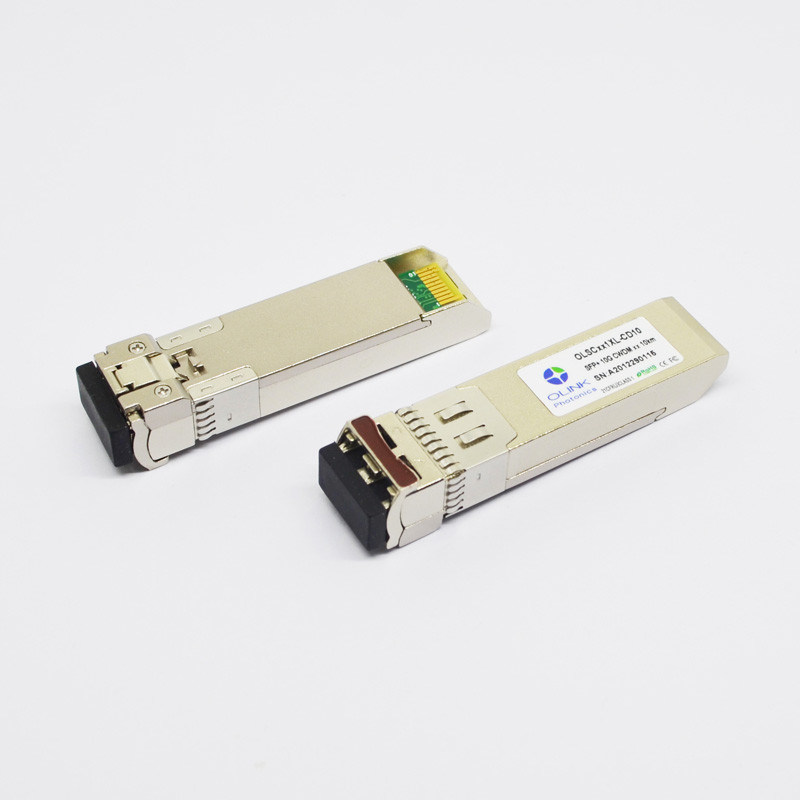HW 100% Support 10G CWDM SFP+ 1350~1370nm 10km LC SMF Transceiver Module DOM