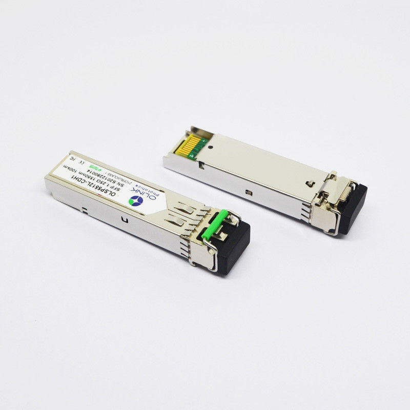 1550nm 100km SFP Single Mode Transceiver 1.25G Gigabit Ethernet